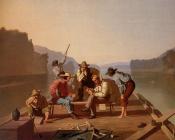 乔治 迦勒宾 宾汉姆 : Raftsmen Playing Cards